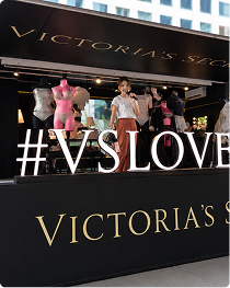 Victoria’s Secret #VSLOVE brand activation event stage