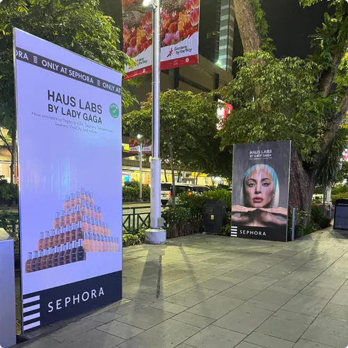 Sephora x Lady Gaga Collaboration campaign on Orchard Road, Singapore
